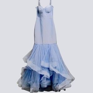 GENTLY USED WINDSOR LIGHT BLUE RUFFLY DRESS SIZE SMALL